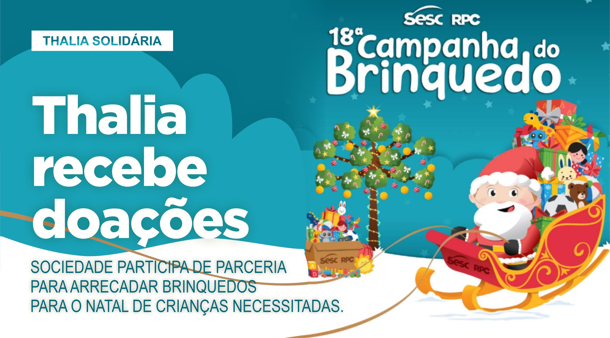 Thalia recebe doações\